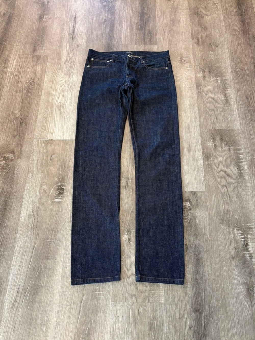 A.P.C. Petit Standard Jeans Size 30 Dark Wash Raw Denim Slim Straight